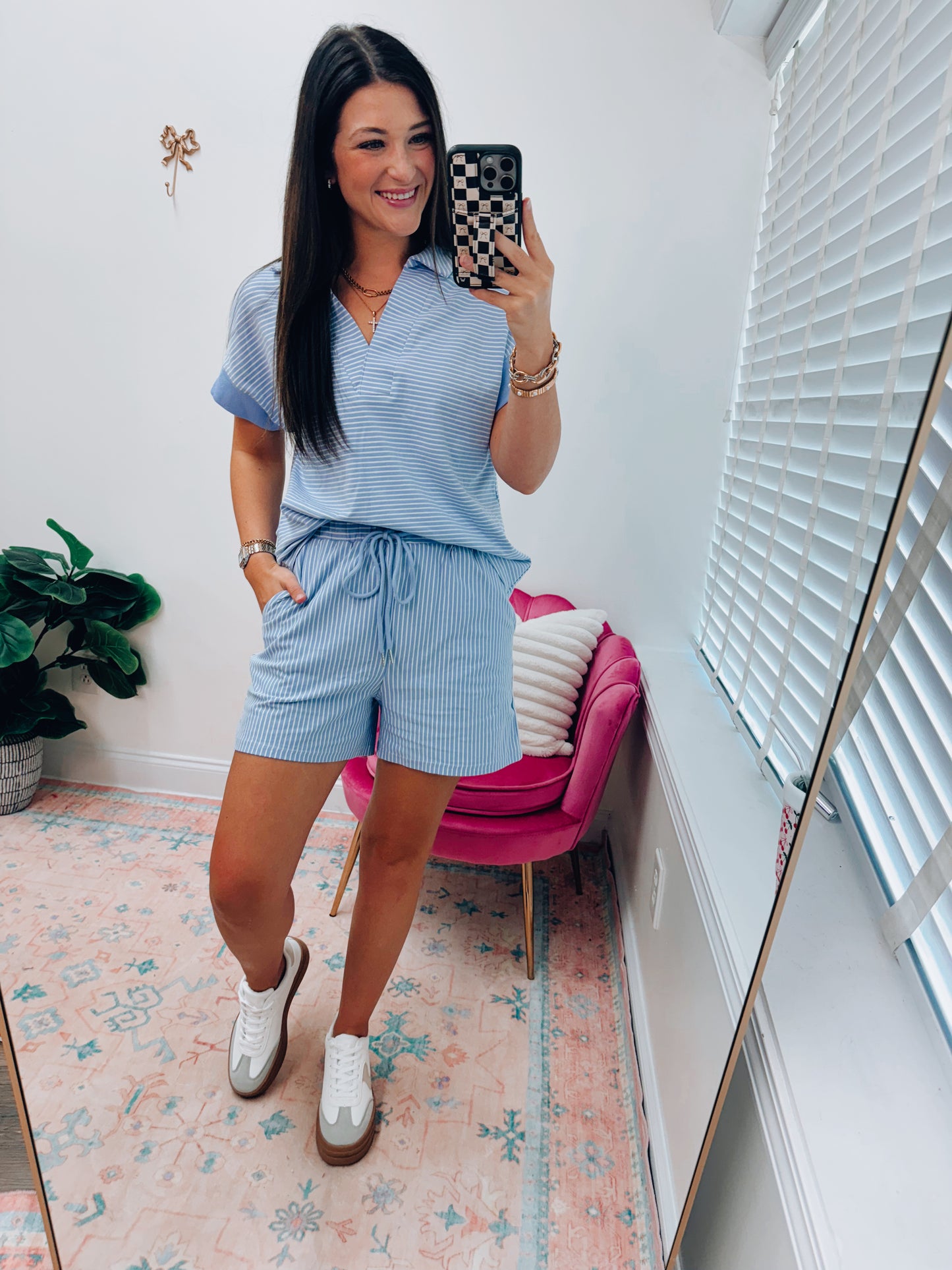 Roxi Striped Shorts Set