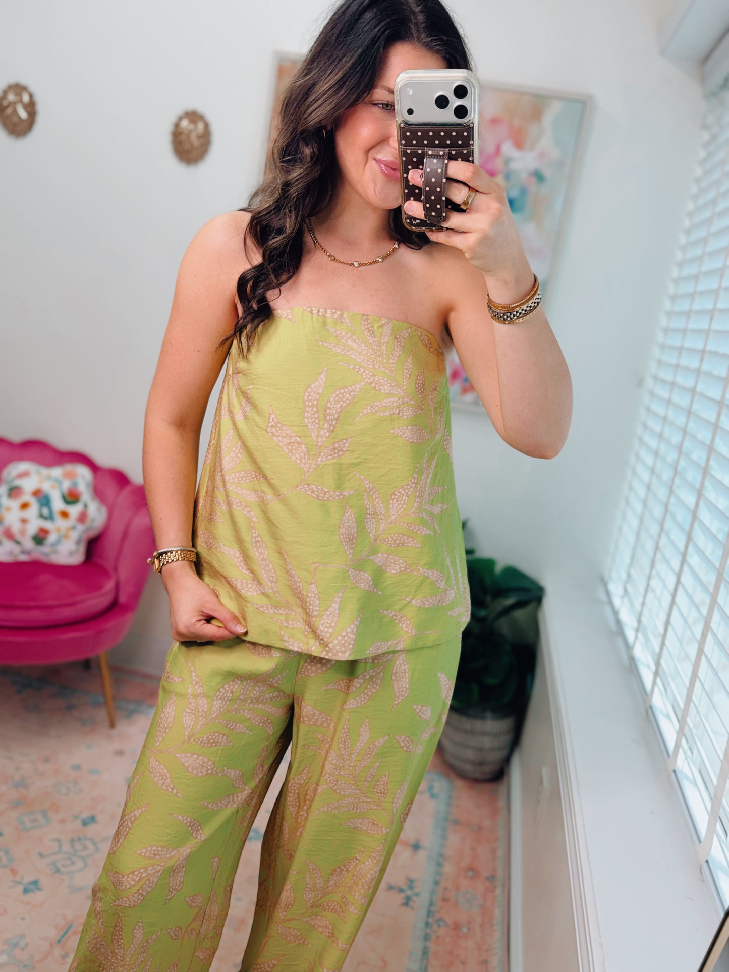 Chartreuse Tropics Top