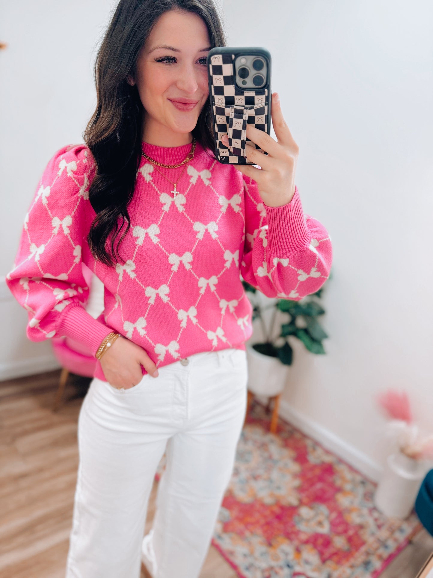 Electric Bows Puff Sweater