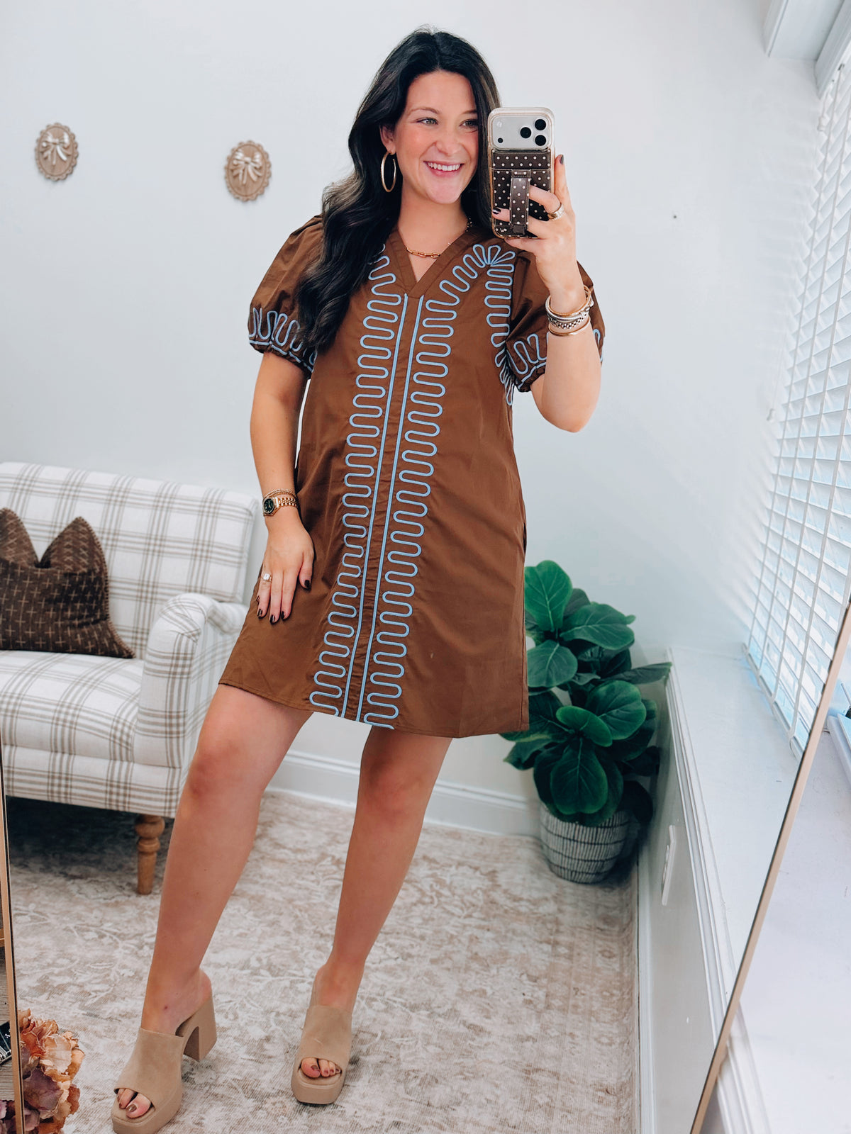 Canyon Embroidered Mini Dress