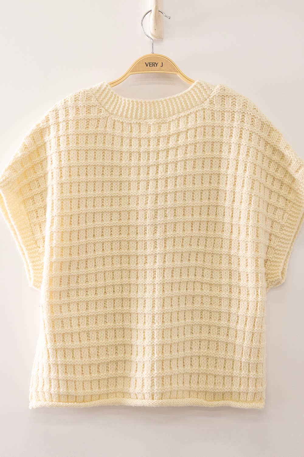 Cream Gold Button Knit Cardigan