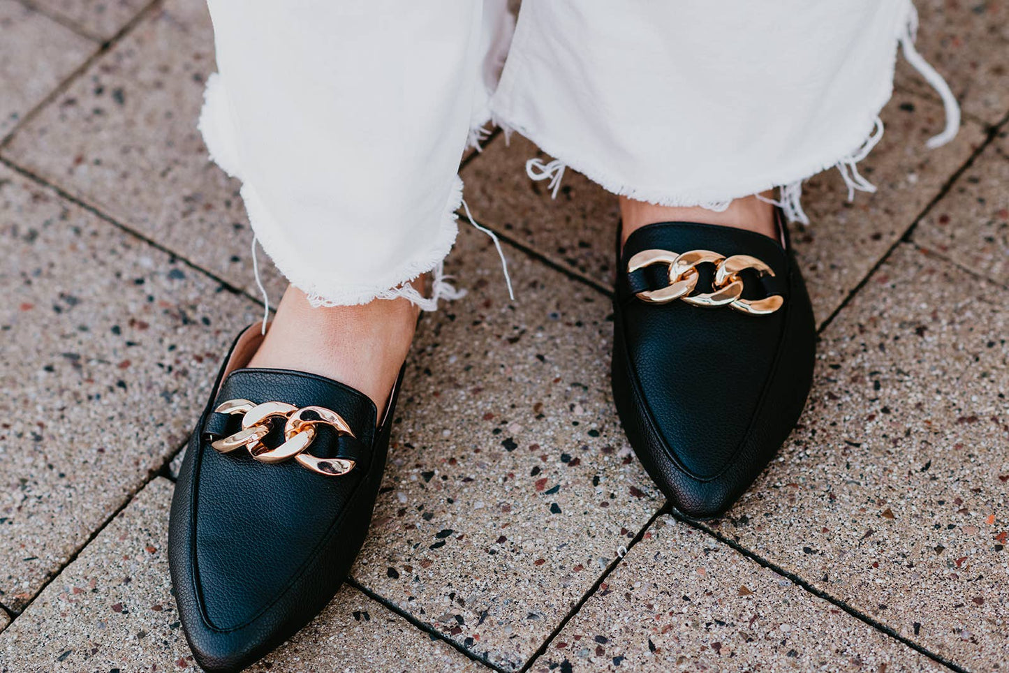 Black Downtown Girl Mules