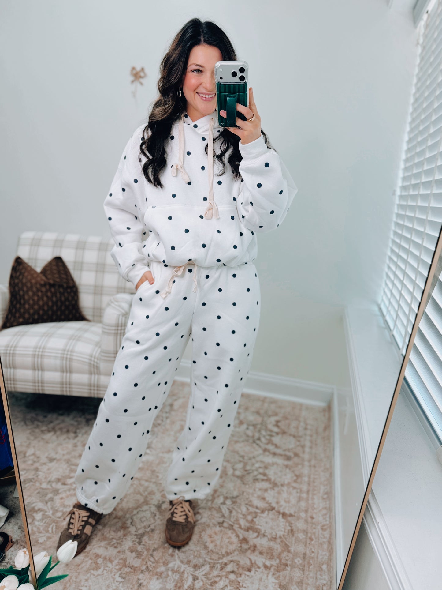 Bubble Hem Polka Dot Comfy Set
