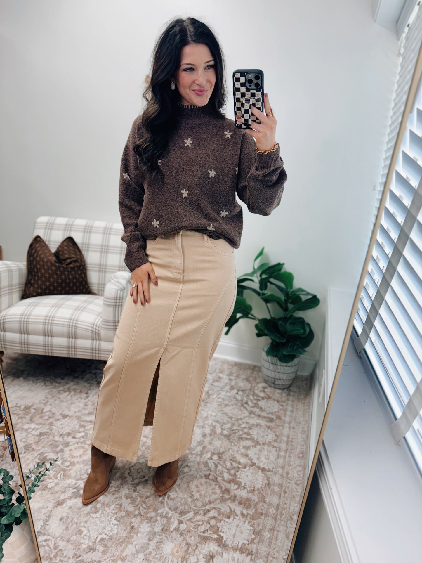 Teagan Knit Mock Sweater