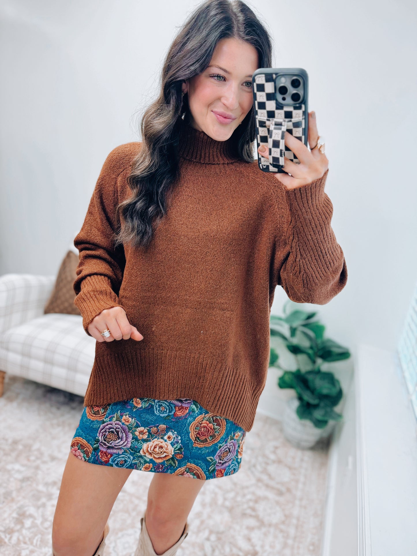 Chesnut Mock Neck Sweater