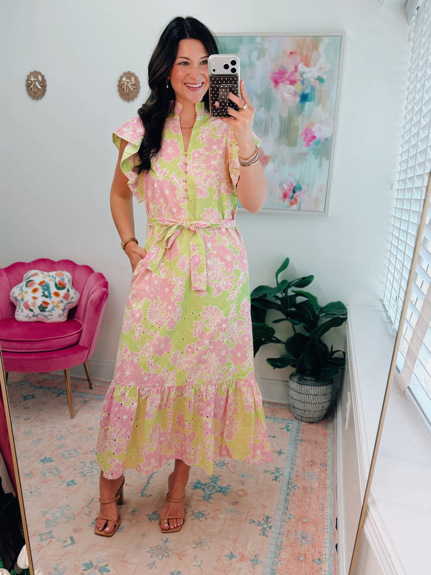 Ivy Eyelet Midi Dress