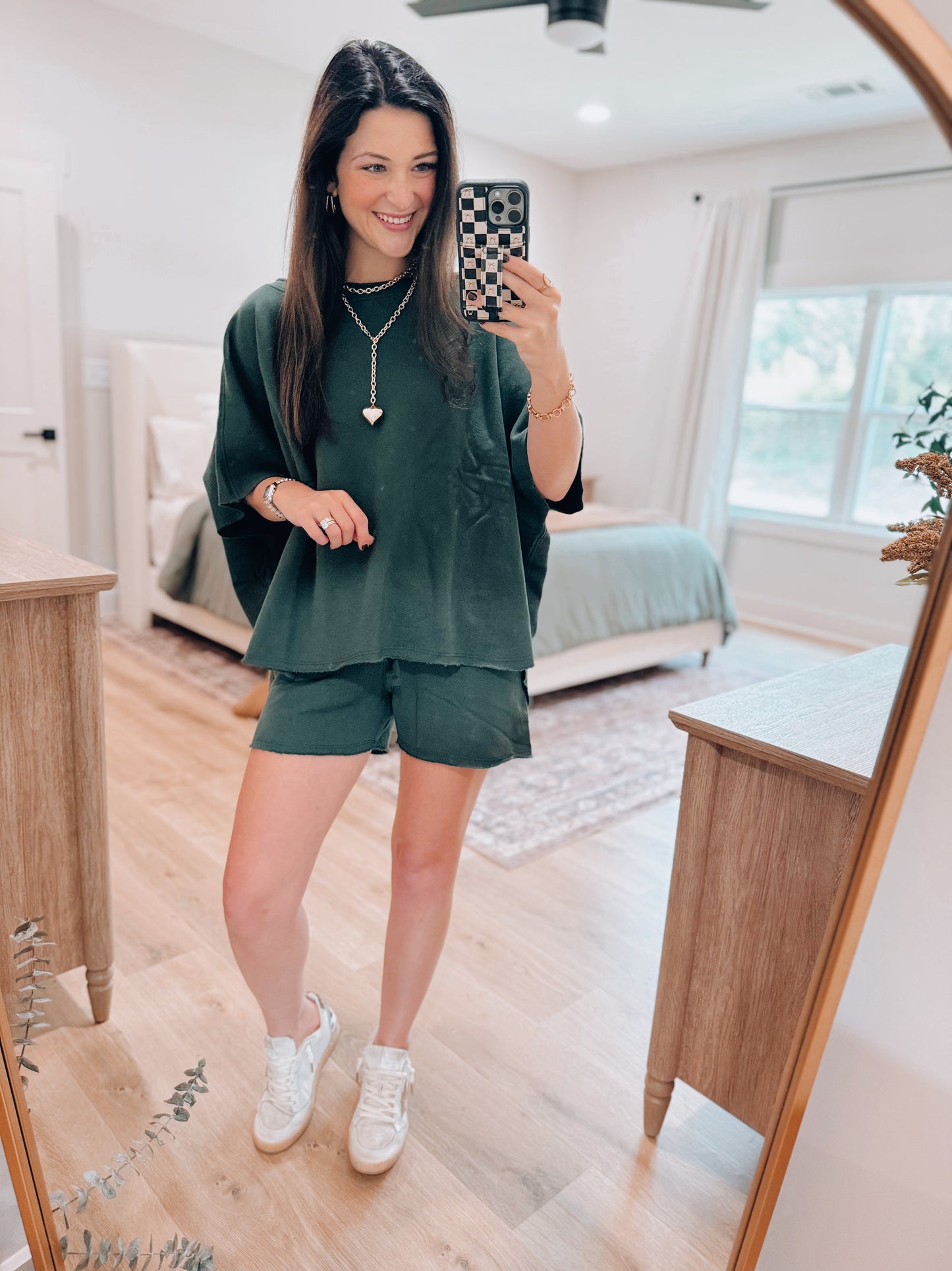 Malibu Fall Vintage Edge Shorts Set - Forest