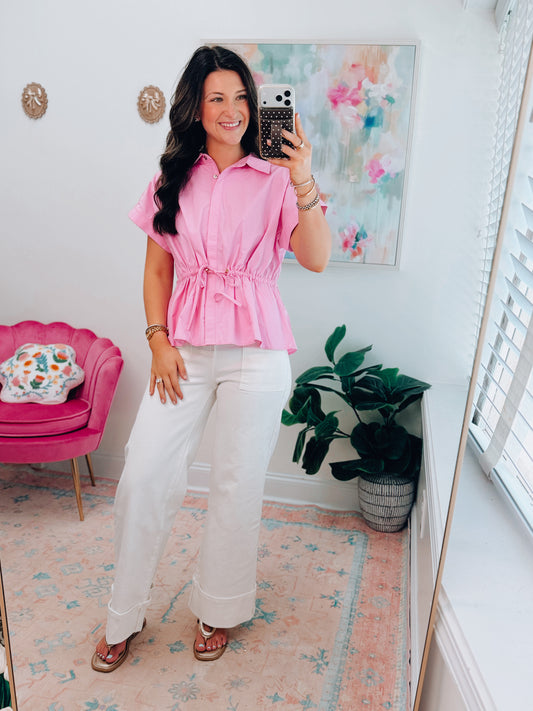 Golden Rouch Tie Top