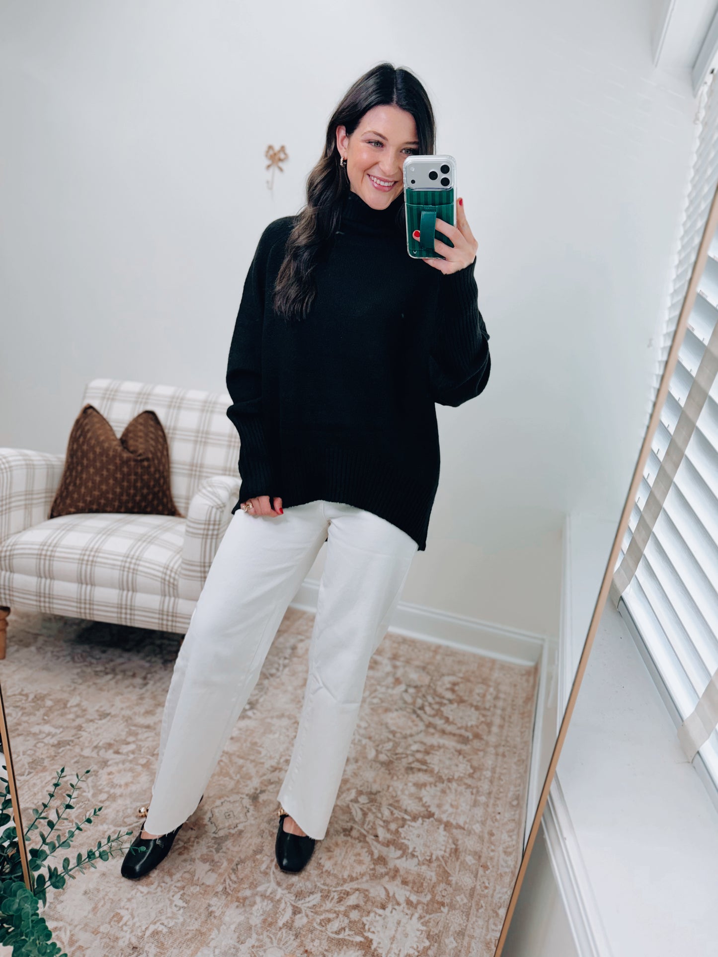 Black Mock Neck Sweater