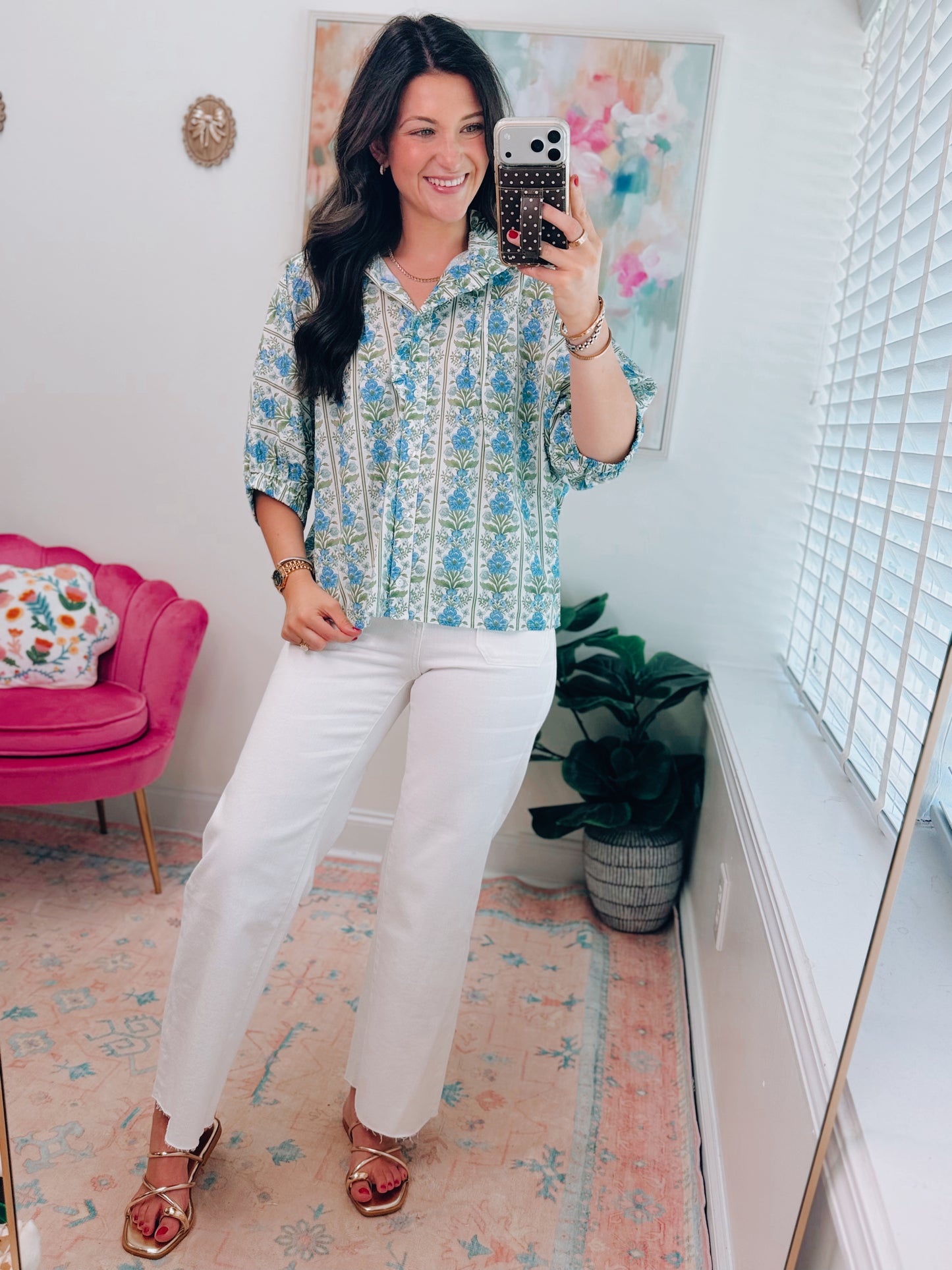 Tatum Floral Ruffle Top