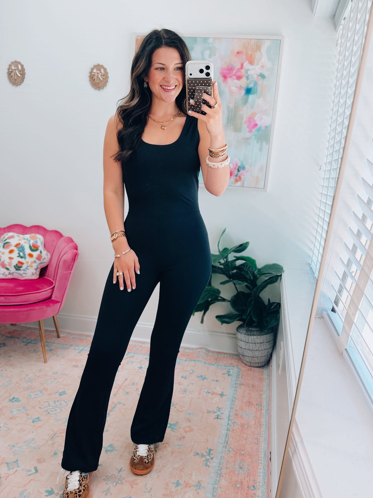 Venice Twisted Back Flared Jumpsuit