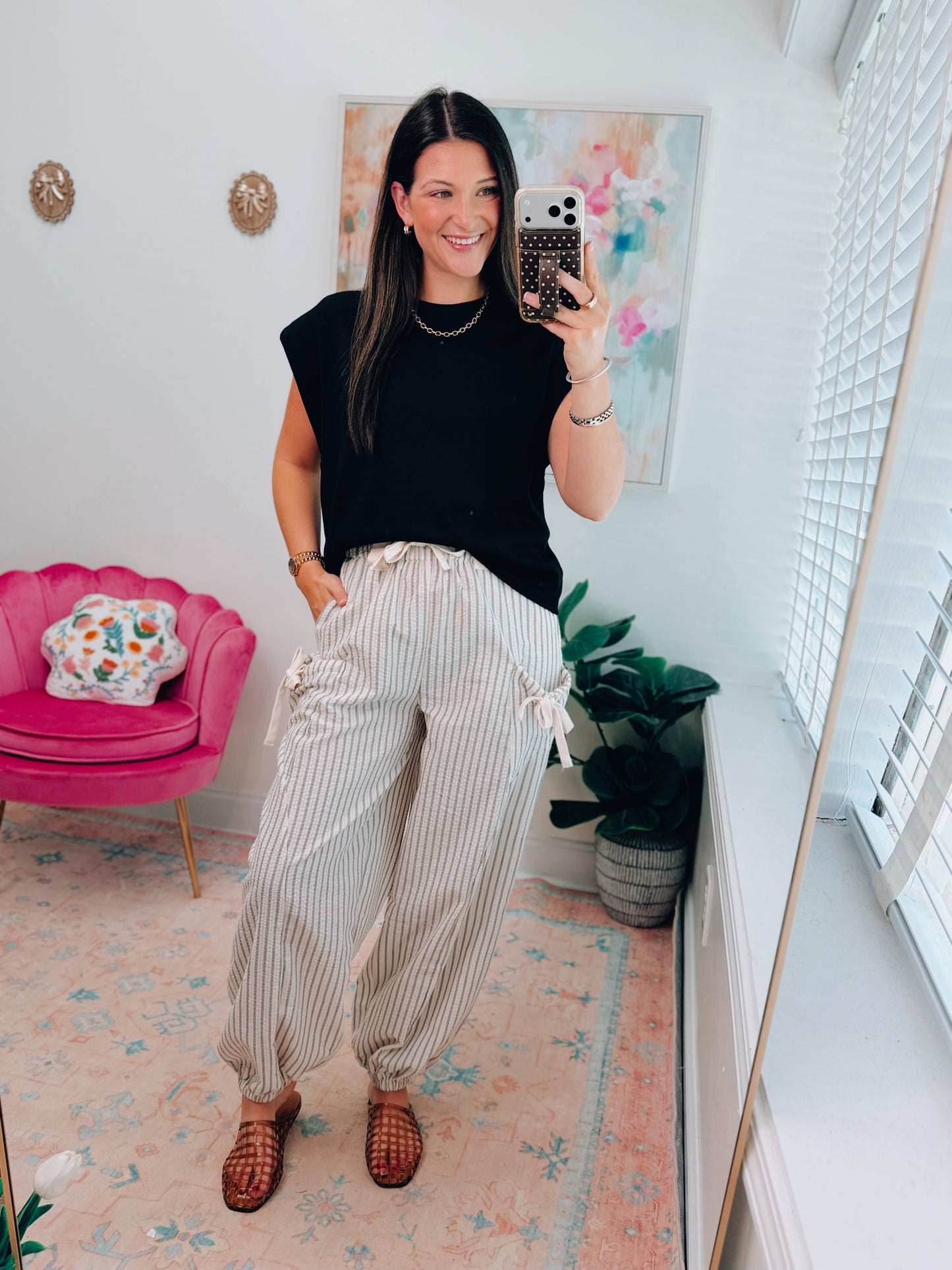 Reverie Striped Cuff Pants