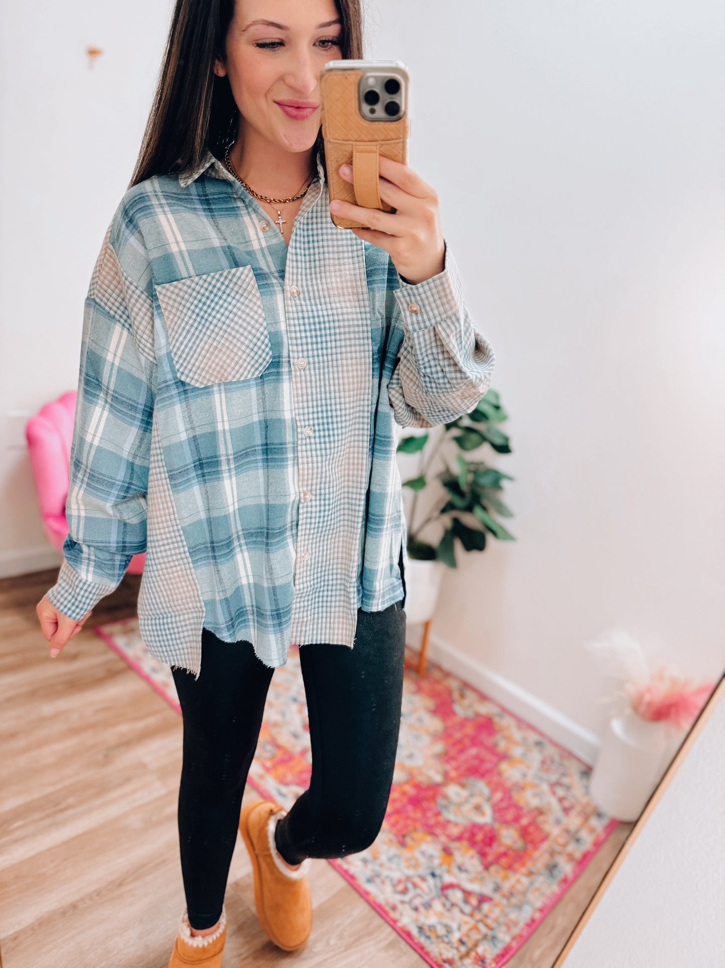 Kambrie Blue Multi Plaid Flannel