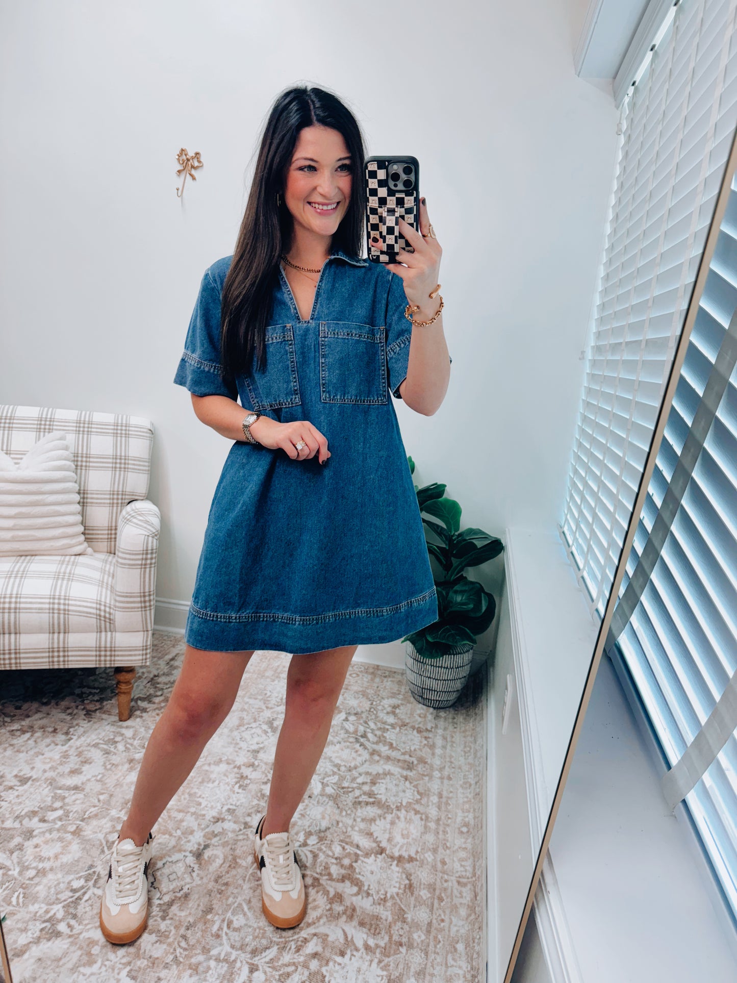 Darling Denim Pocket Dress