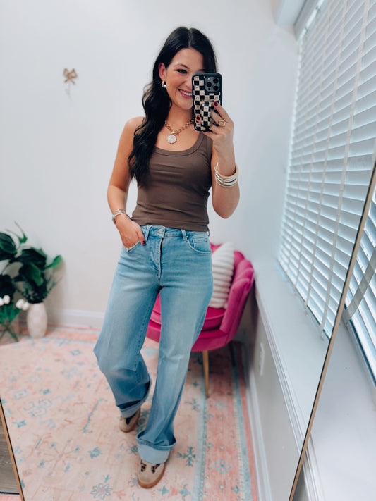 Rylan Risen Cuffed Denim | Tummy Control