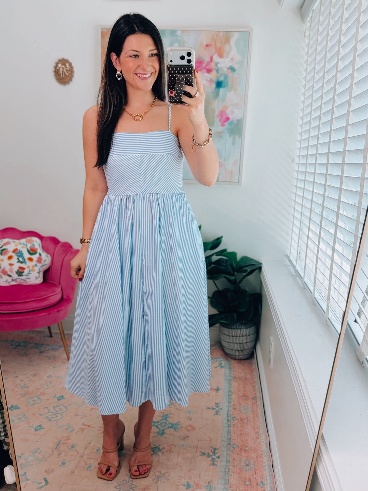 Simply Striped Midi Dress