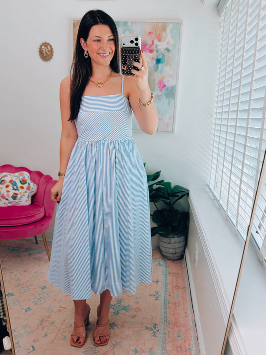 Simply Striped Midi Dress