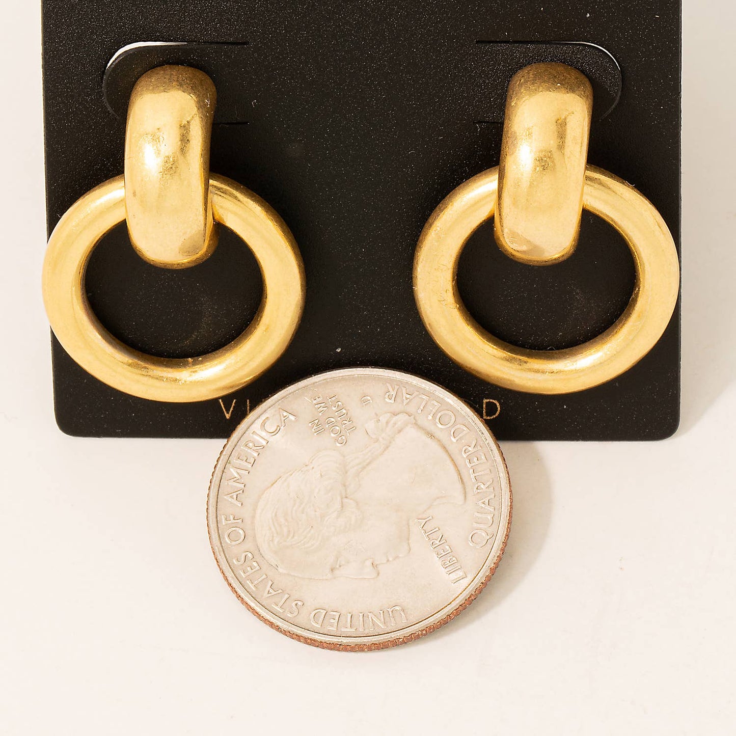 Vintage Gold Door Knocker Earrings