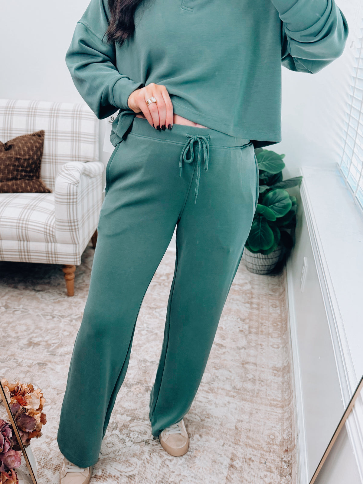 Evergreen Soft Scuba Pants Set