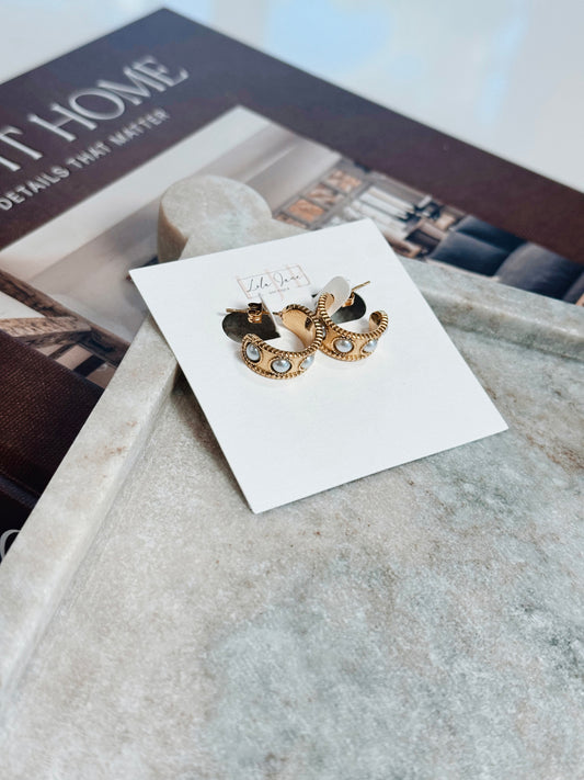 Eden 18k Gold Plated Two-Tone Hoops