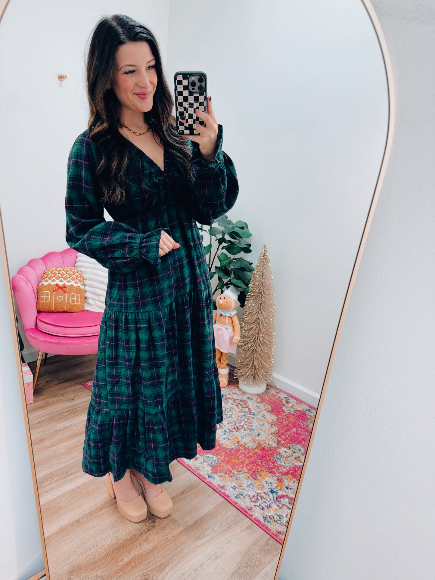 Christmas Plaid Maxi - Green