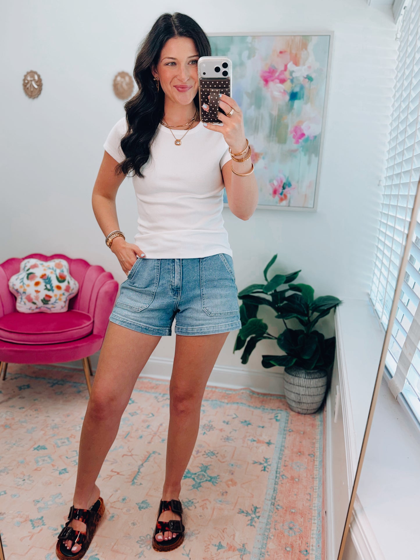 Basic Ribbed Baby Tee - White