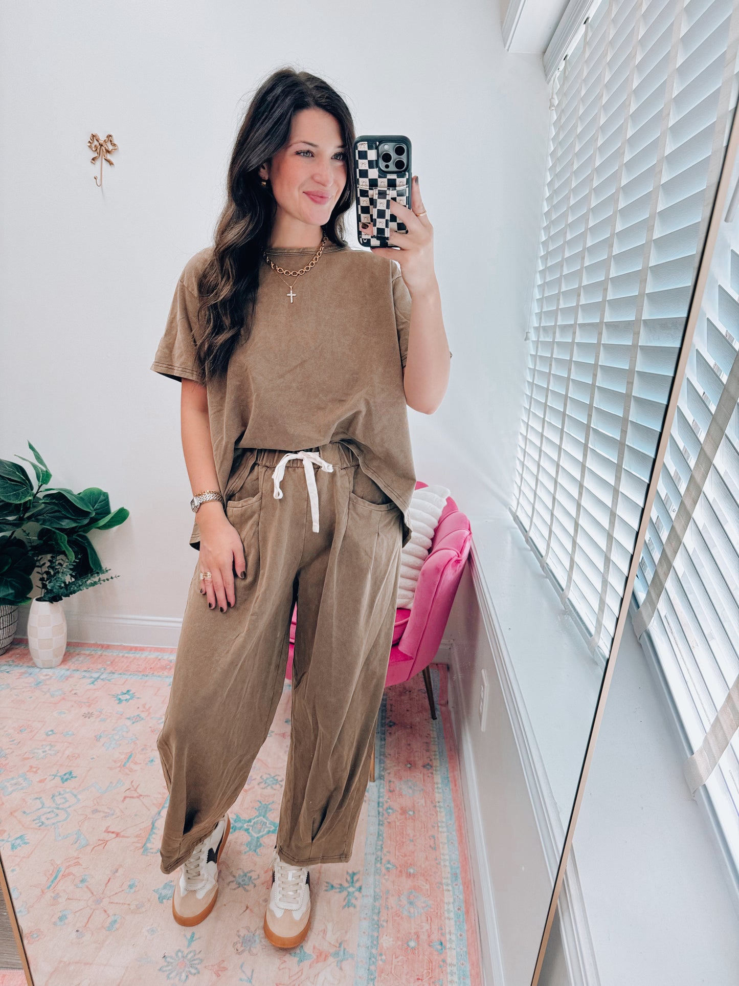Garment Brown Pants Set
