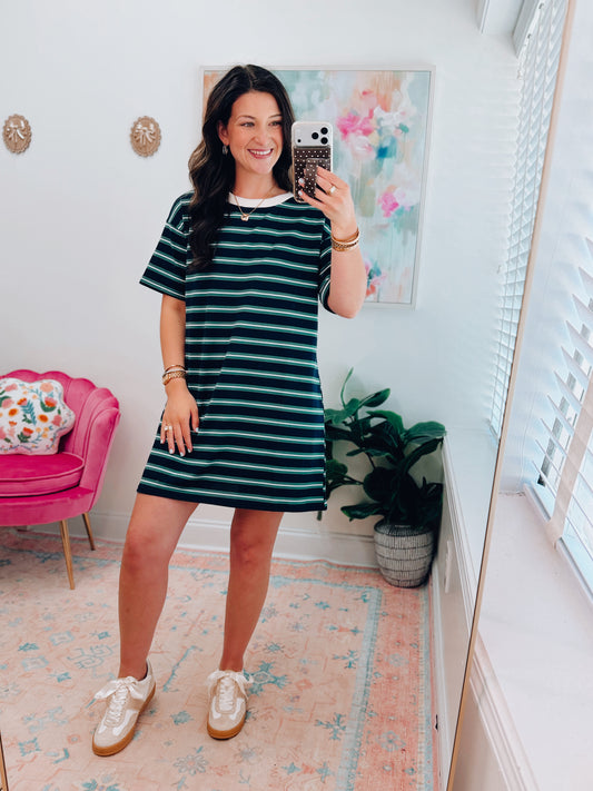 Bridget Striped Tee Mini Dress
