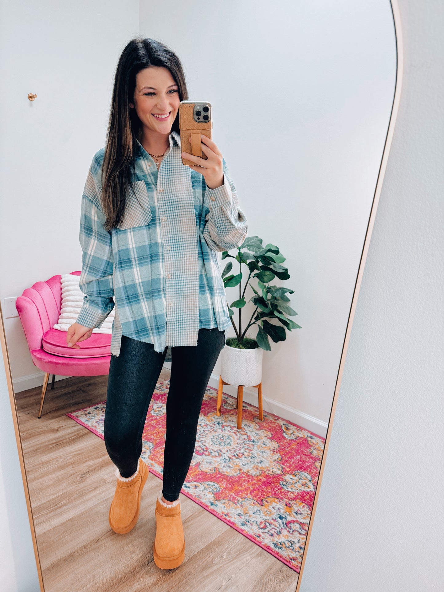 Kambrie Blue Multi Plaid Flannel