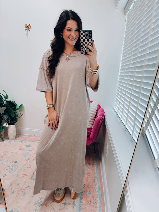 Brixton Mineral Wash Maxi Dress
