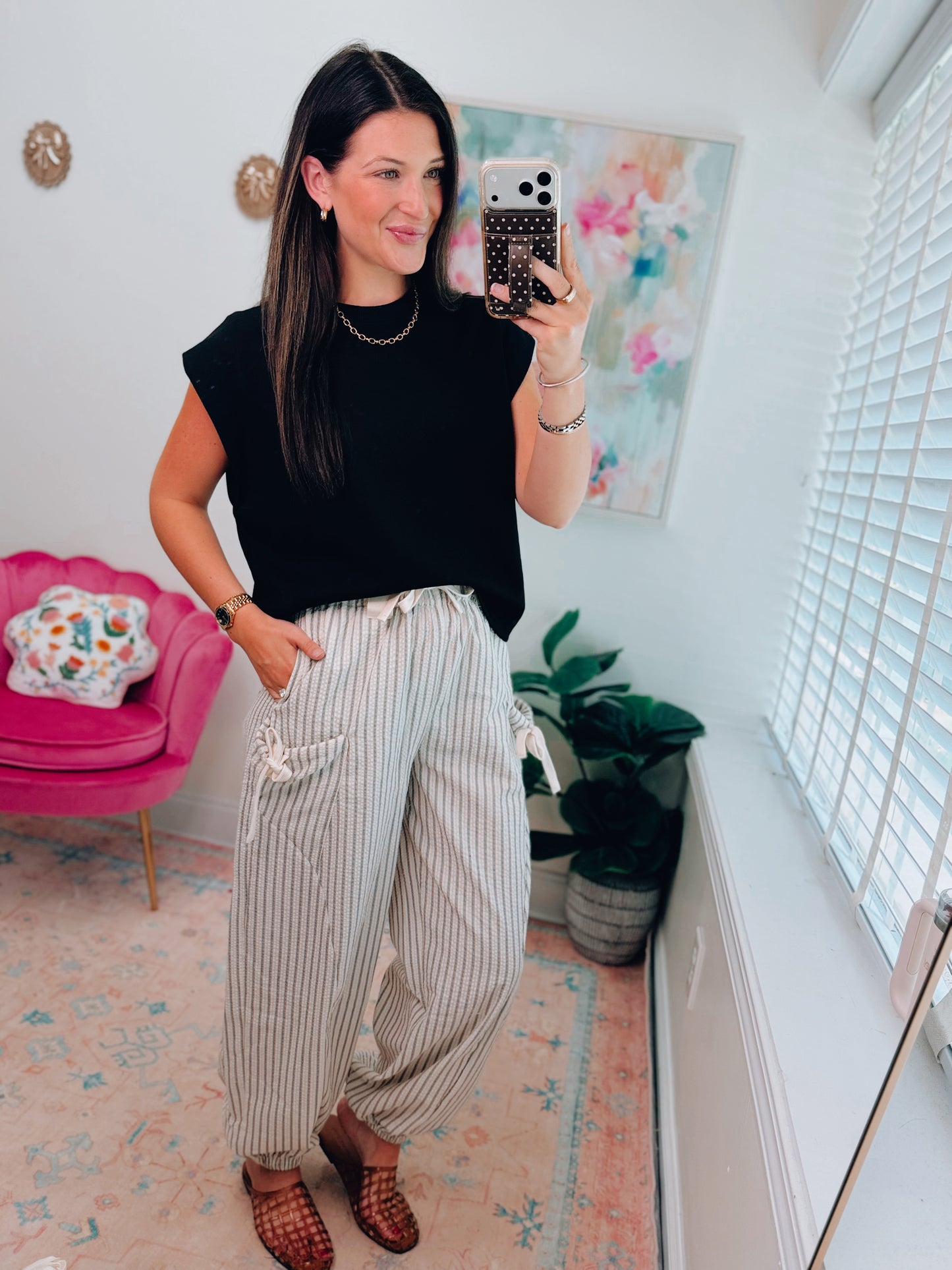 Reverie Striped Cuff Pants