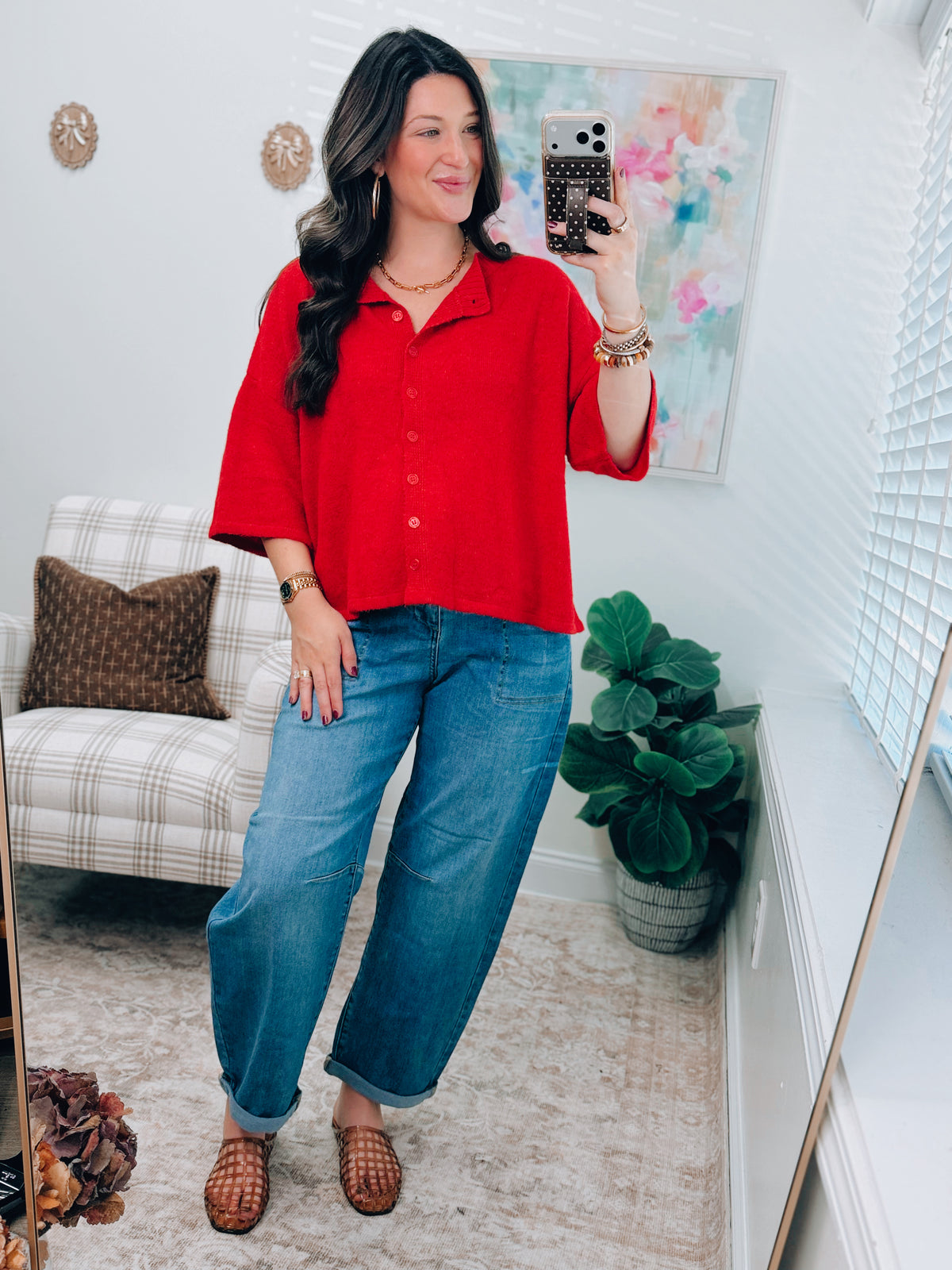 Ruby Button Knit Cardigan Top