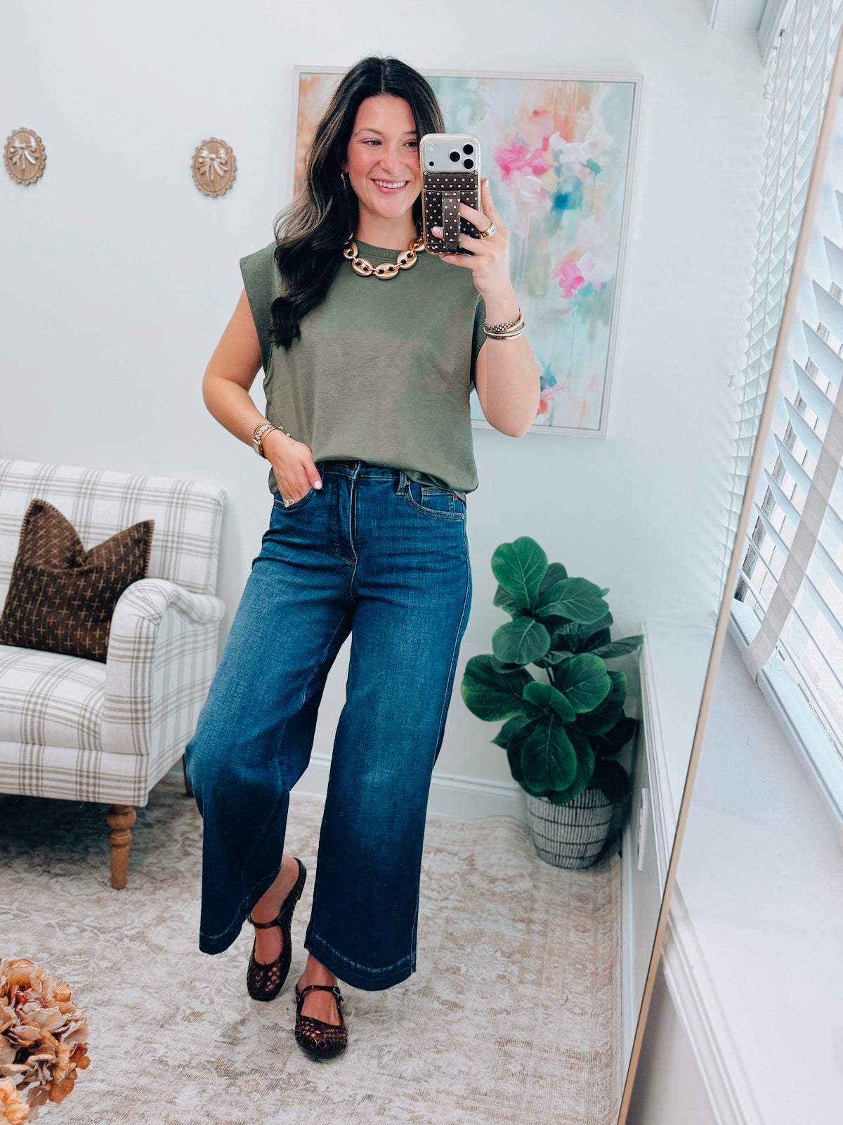Deep Indigo Cropped Wide Leg Denim | Judy Blue
