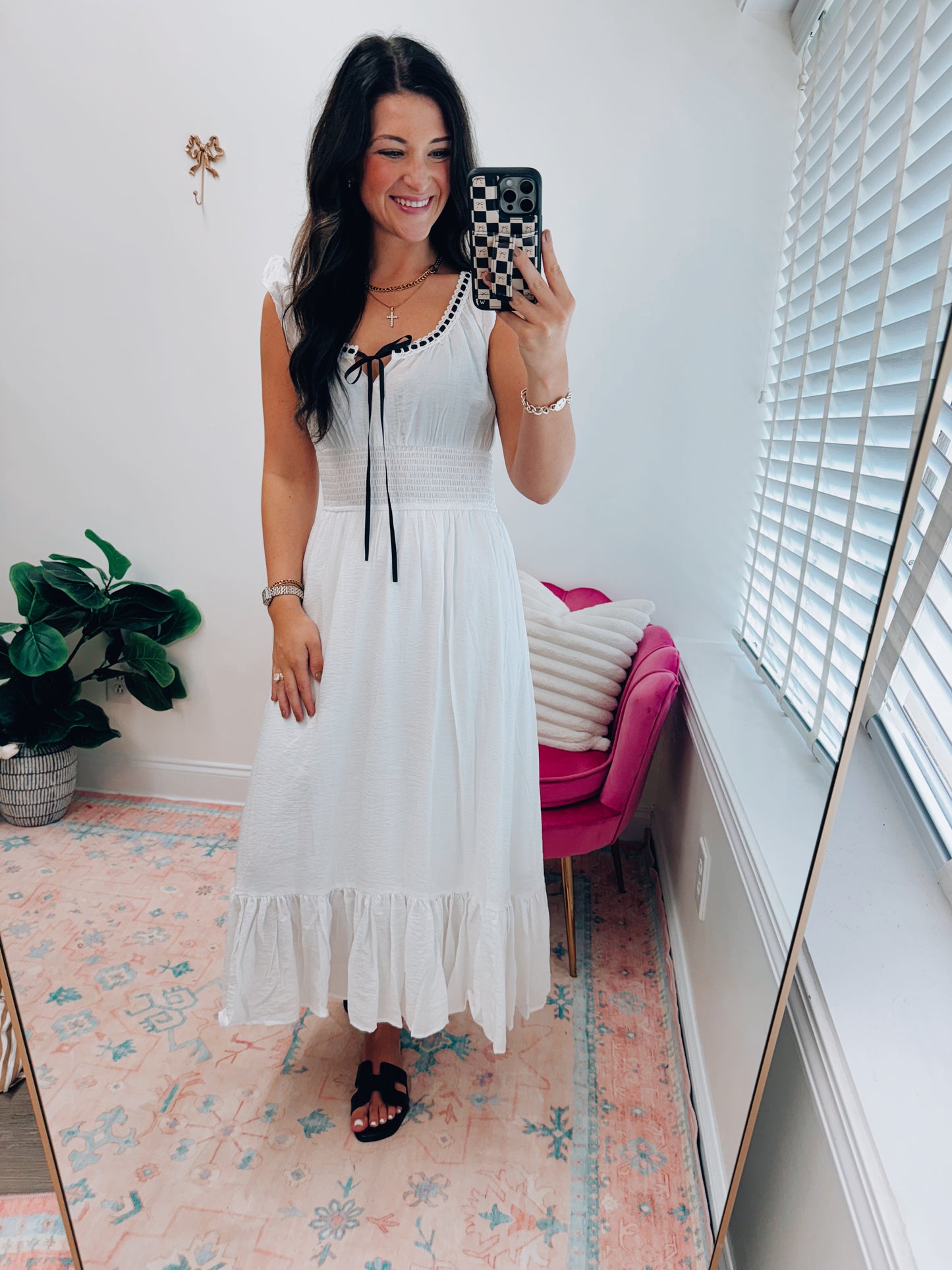 Collins Bow Tie Midi Dress