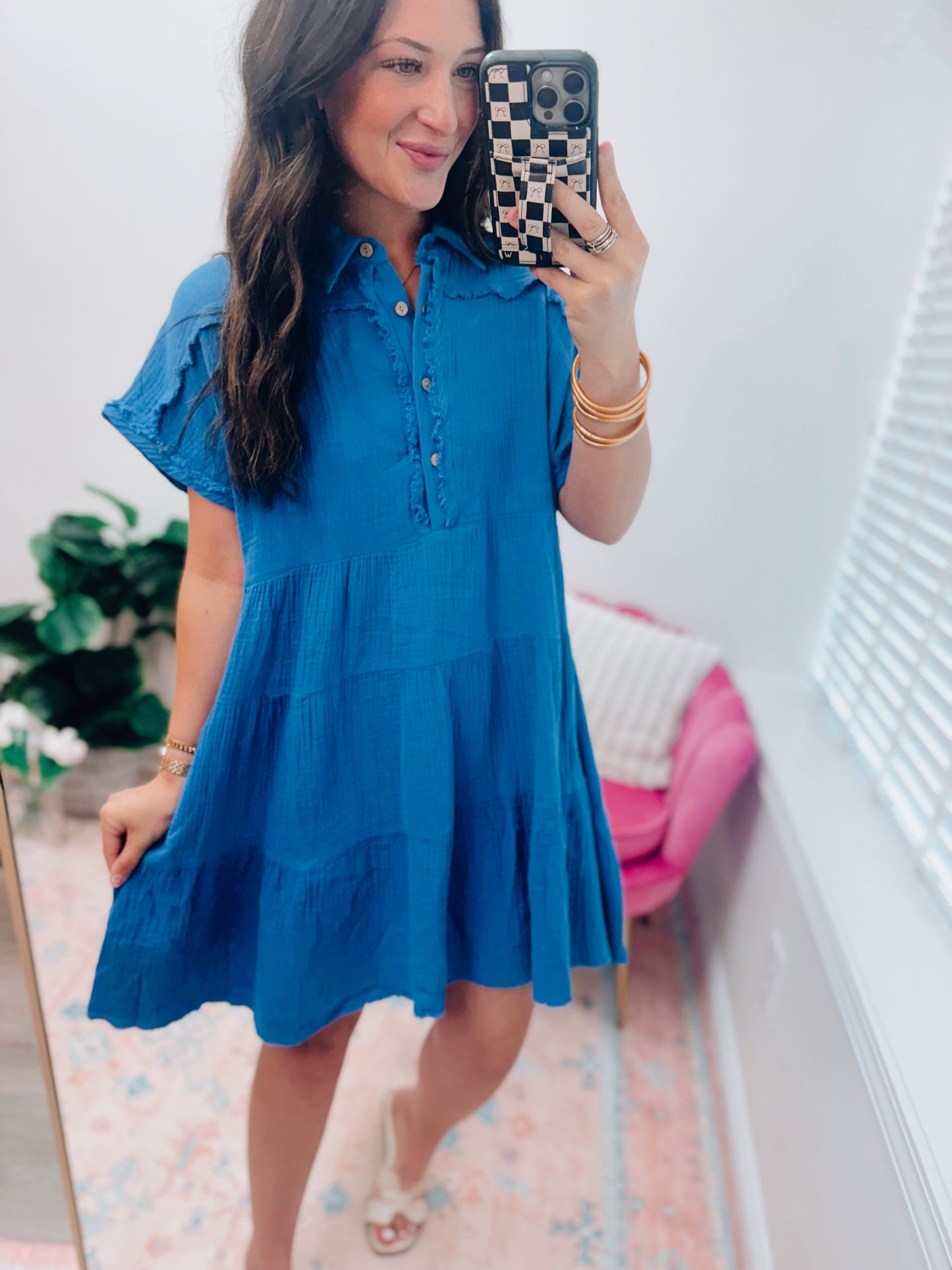 Jane Gauze Tiered Mini Dress