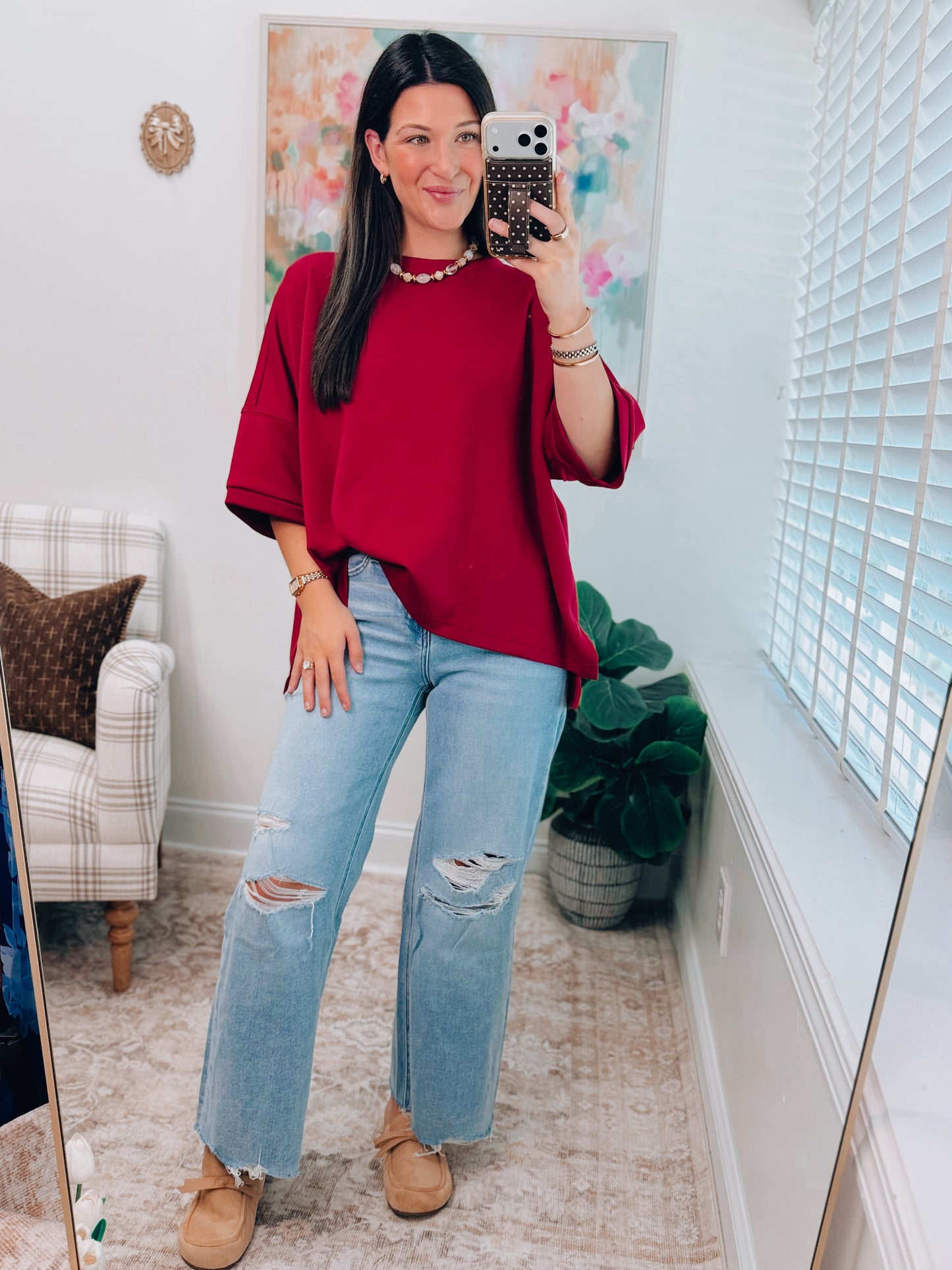 Dallas Scuba Basic Top - Cabernet