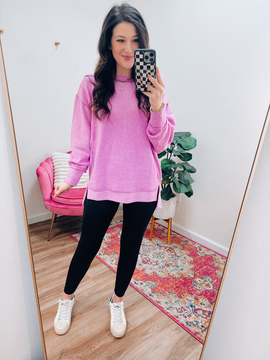 Heather Brushed Sweater - Bright