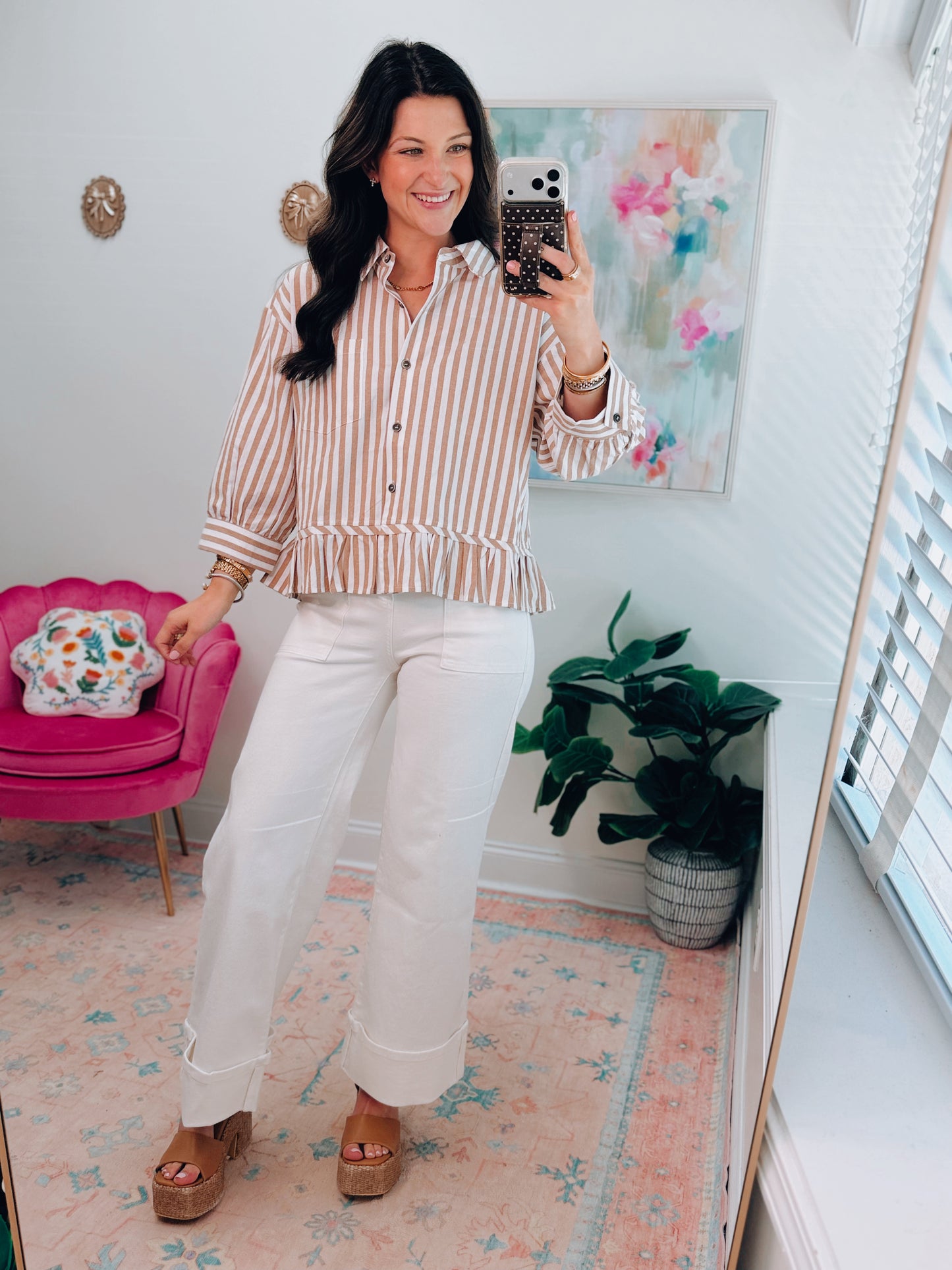 Tuape Stripe Cotton Knit Top