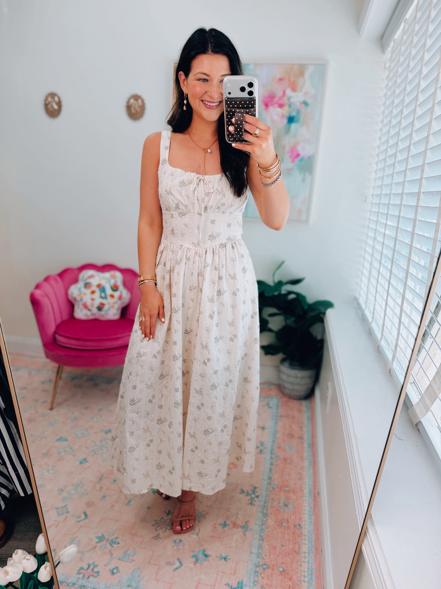 Margo Vintage Floral Midi Dress