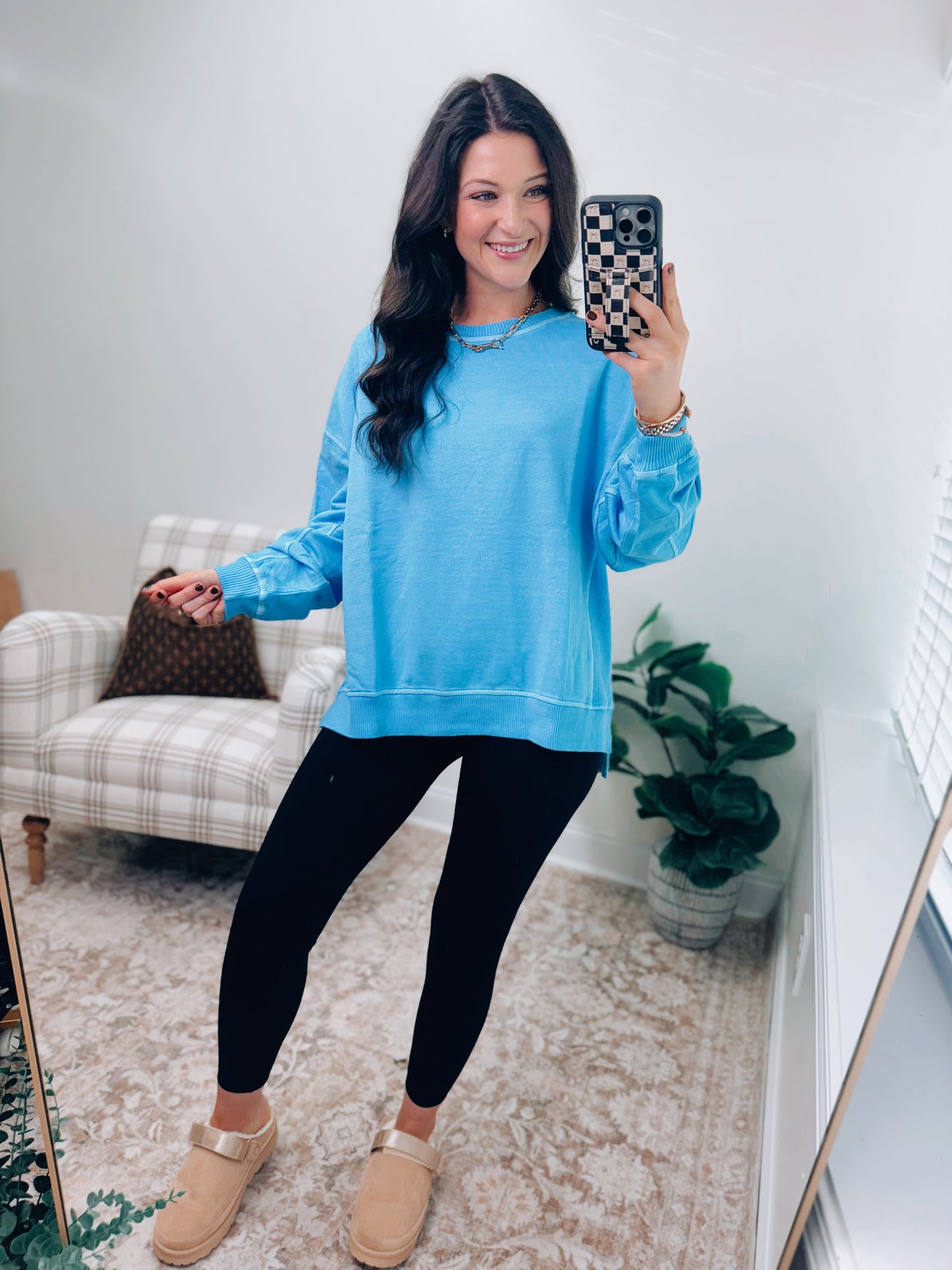 DOORBUSTER Washed Light-Weight Crewneck - Sky Blue