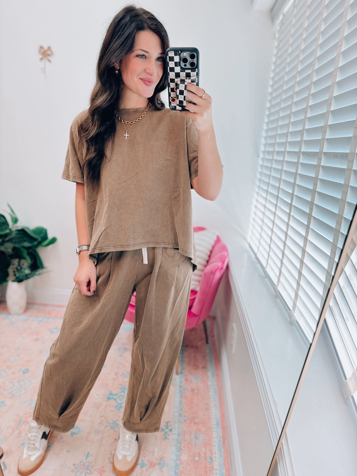 Garment Brown Pants Set
