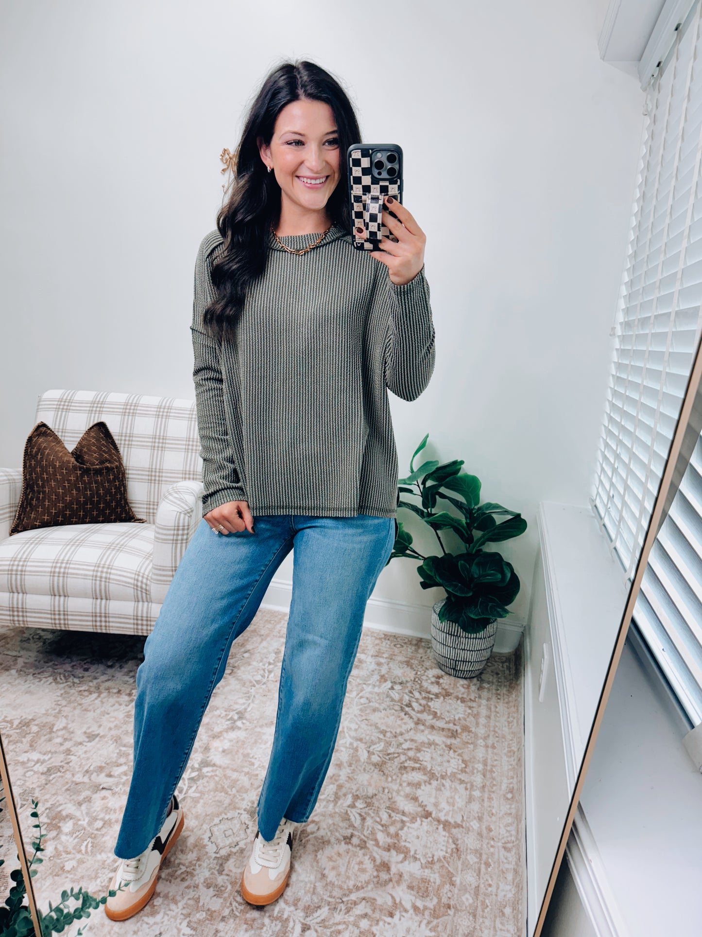 CURVY | DOORBUSTER Laci Ribbed Top - Olive