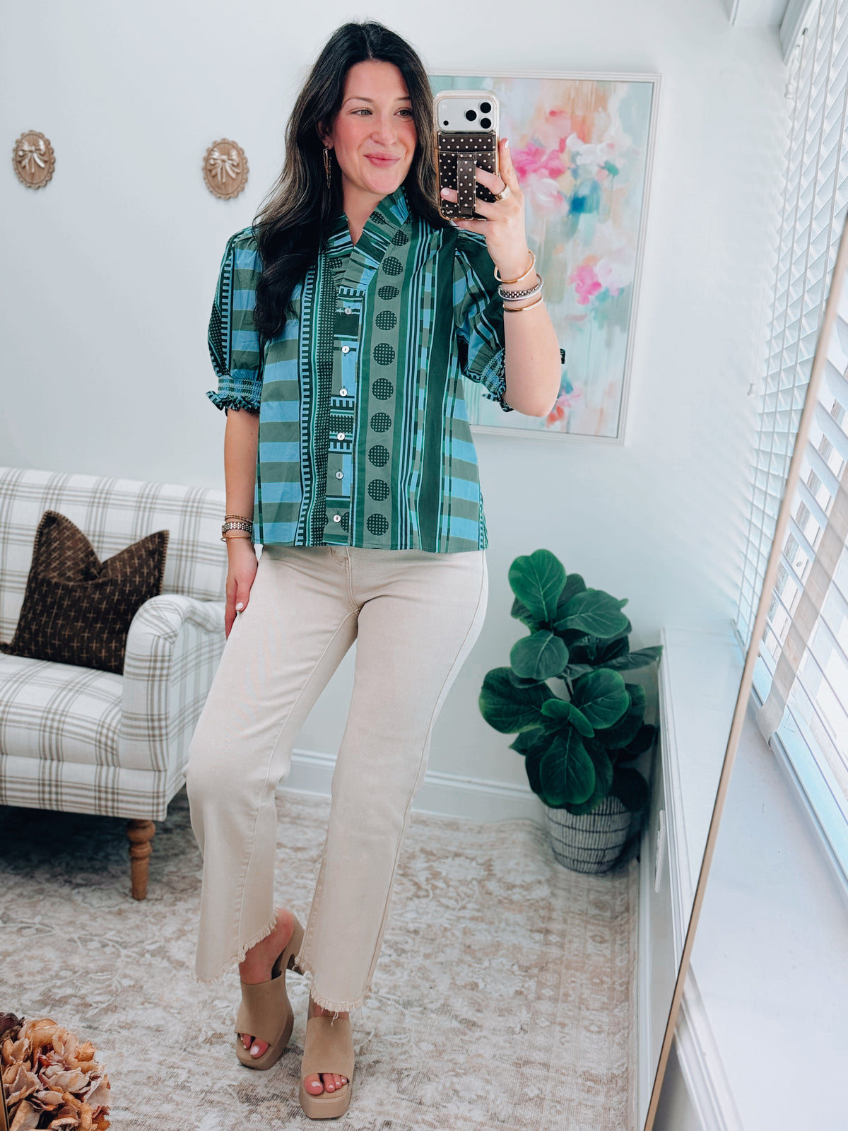 Tate Abstract Color Block Top