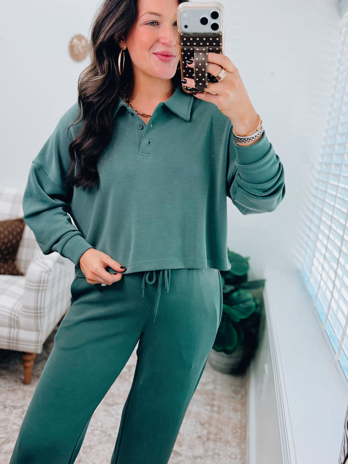 Evergreen Soft Scuba Pants Set