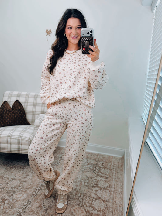 Daisy Lane Floral Joggers