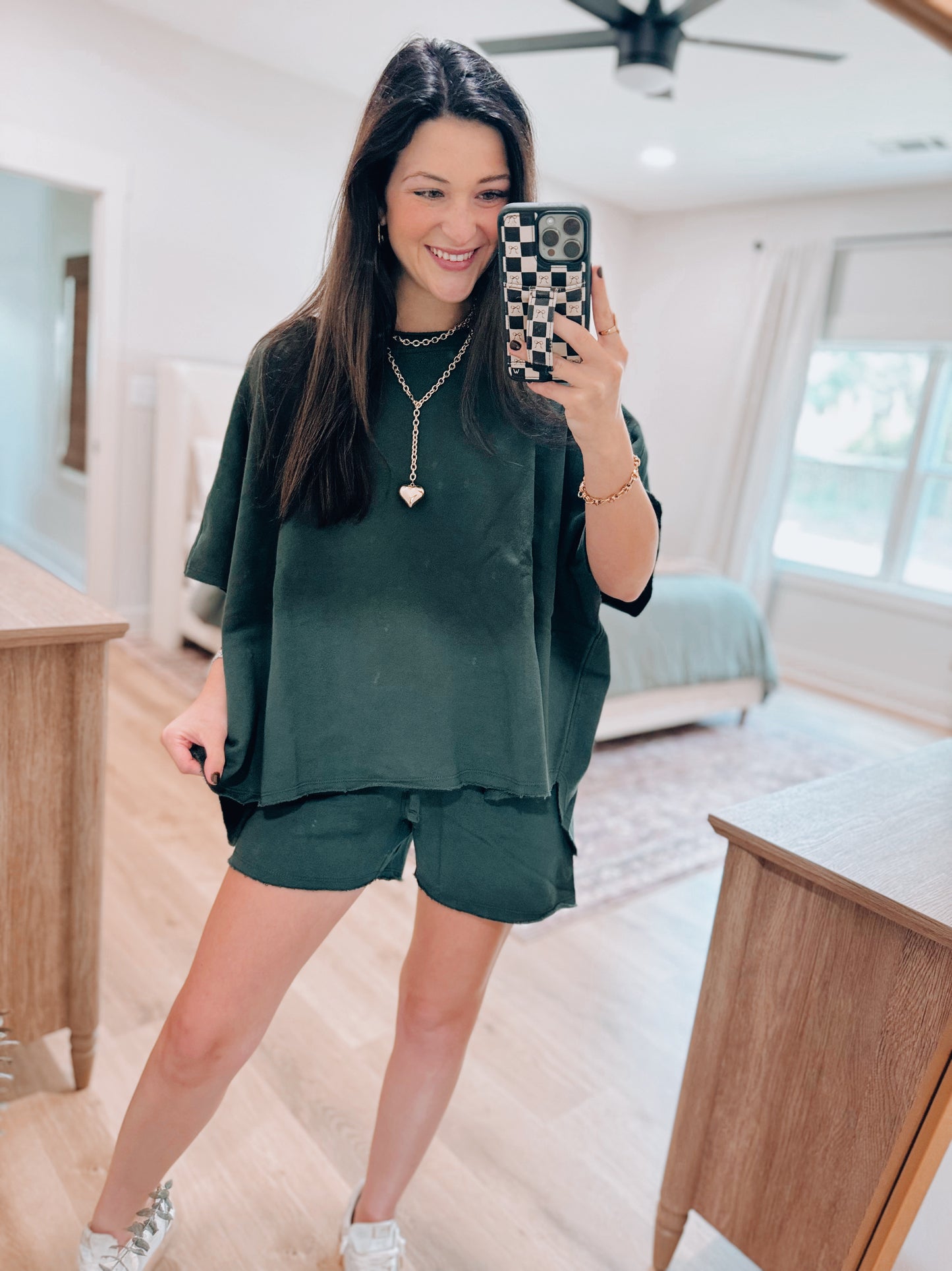 Malibu Fall Vintage Edge Shorts Set - Forest