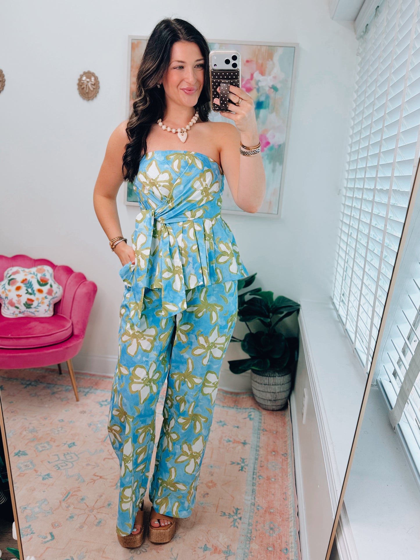 Sweet Tropics Strapless Pants Set