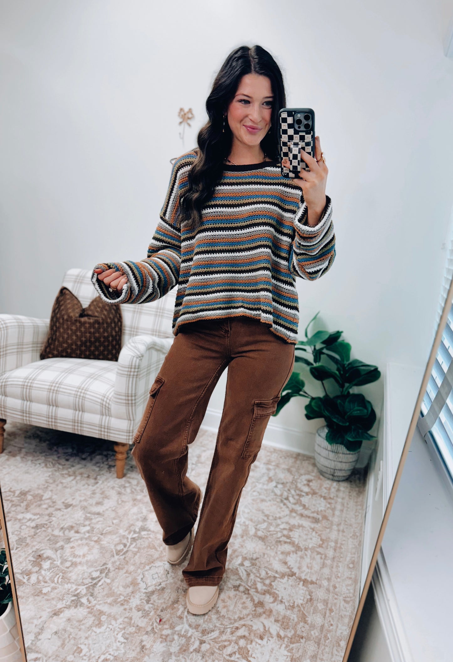 Brown Multi Knit Sweater