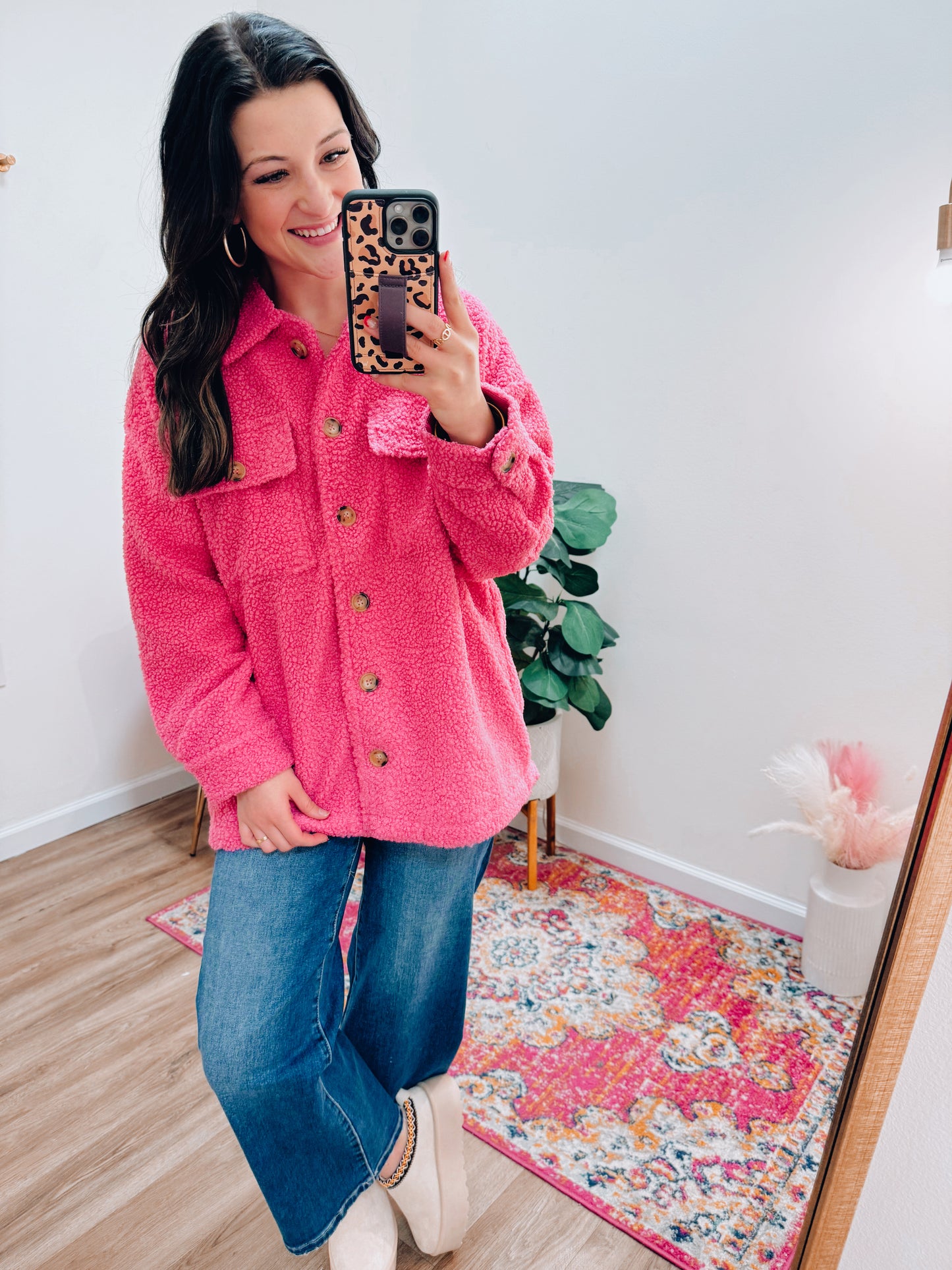 Emmie Pink Teddy Jacket