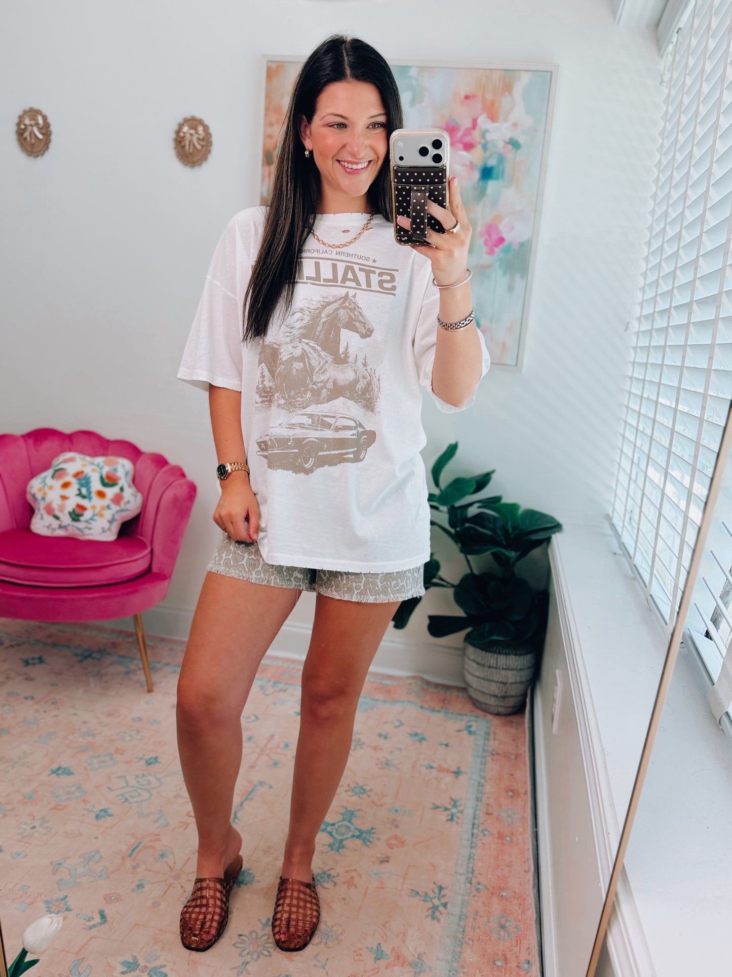 Stallion Distress Graphic Tee